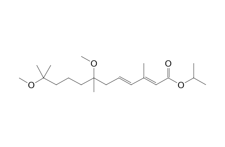 Isopropyl (4E)-7,11-dimethoxy-3,7,11-trimethyl-2,4-dodecadienoate