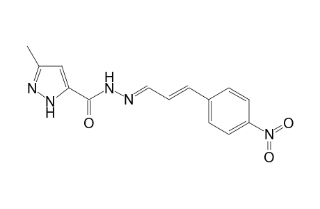 Pyrazole-5-carbohydrazide, 3-methyl-N2-[3-(4-nitrophenyl)-2-propenylideno]-