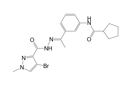 N-(3-{(1E)-N-[(4-bromo-1-methyl-1H-pyrazol-3-yl)carbonyl]ethanehydrazonoyl}phenyl)cyclopentanecarboxamide