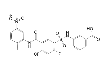 3-[({2,4-dichloro-5-[(2-methyl-5-nitroanilino)carbonyl]phenyl}sulfonyl)amino]benzoic acid