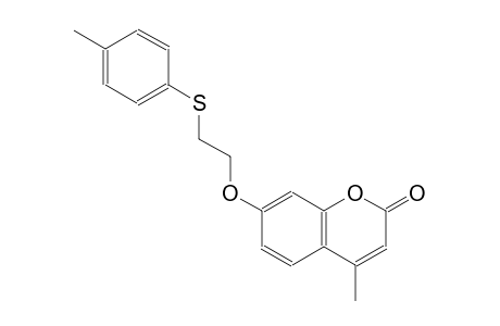 4-methyl-7-{2-[(4-methylphenyl)sulfanyl]ethoxy}-2H-chromen-2-one