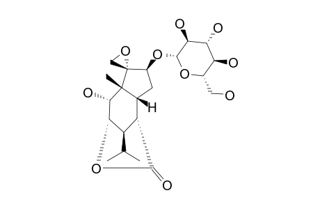 DENDROMONILISIDE-C;2-ALPHA,3-ALPHA,8-BETA-TRIHYDROXY-9-ALPHA(11)-EPOXYPICROTOXAN-3(15-ALPHA)-OLIDE-8-O-BETA-D-GLUCOPYRANOSIDE