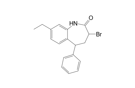 3-Bromanyl-8-ethyl-5-phenyl-1,3,4,5-tetrahydro-1-benzazepin-2-one