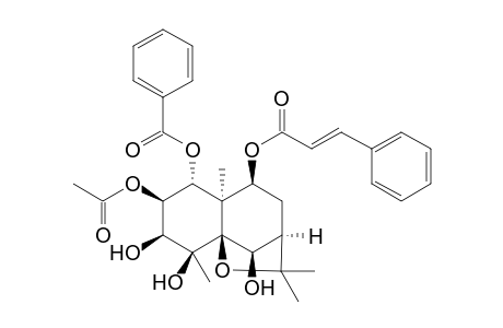 (1R,2S,3S,4S,5S,6R,7R,9S,10R)-2-Acetoxy-1-benzoyloxy-9-transcinnamoyloxy-3,4,6-trihydroxydihydro-.beta.-agarofuran