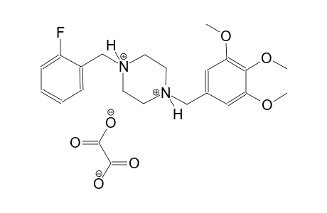 1-(2-fluorobenzyl)-4-(3,4,5-trimethoxybenzyl)piperazinediium oxalate