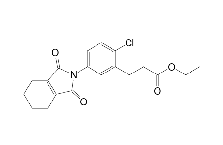 Benzenepropanoic acid, 2-chloro-5-(1,3,4,5,6,7-hexahydro-1,3-dioxo-2H-isoindol-2-yl)-, ethyl ester