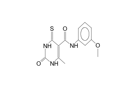6-methyl-5-[N-(3-methoxyphenyl)carbamoyl]-4-thioxo-1,2,3,4-tetrahydropyrimidin-2-one