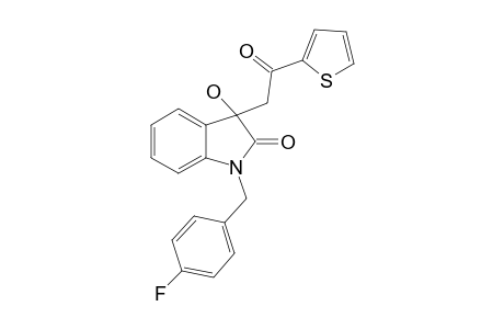 2H-Indol-2-one, 1-[(4-fluorophenyl)methyl]-1,3-dihydro-3-hydroxy-3-[2-oxo-2-(2-thienyl)ethyl]-