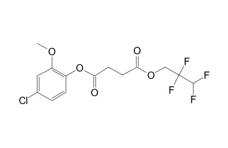 Succinic acid, 2,2,3,3-tetrafluoropropyl 4-chloro-2-methoxyphenyl ester