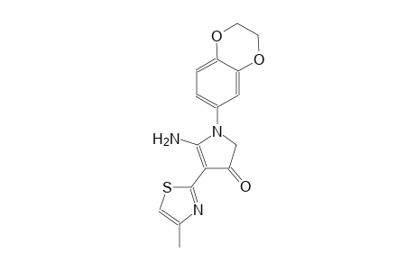 3H-pyrrol-3-one, 5-amino-1-(2,3-dihydro-1,4-benzodioxin-6-yl)-1,2-dihydro-4-(4-methyl-2-thiazolyl)-