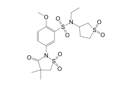 benzenesulfonamide, 5-(4,4-dimethyl-1,1-dioxido-3-oxo-2-isothiazolidinyl)-N-ethyl-2-methoxy-N-(tetrahydro-1,1-dioxido-3-thienyl)-