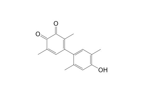 4-(2,5-Dimethyl-4-hydroxyphenyl)-3,6-dimethyl-3,5-cyclohexdien-1,2-dione