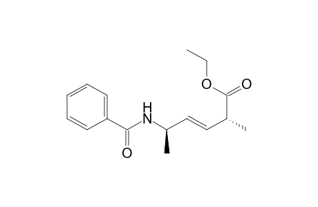(E,2R,5R)-5-benzamido-2-methyl-3-hexenoic acid ethyl ester