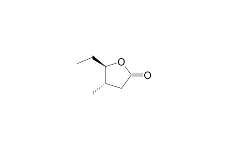 2(3H)-Furanone, 5-ethyldihydro-4-methyl-, trans-