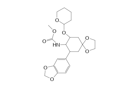 1,4-Dioxaspiro[4.5]decane, 7-(1,3-benzodioxol-5-yl)-8-(methoxycarbonylamino)-9-(tetrahydropyran-2-yloxy)-