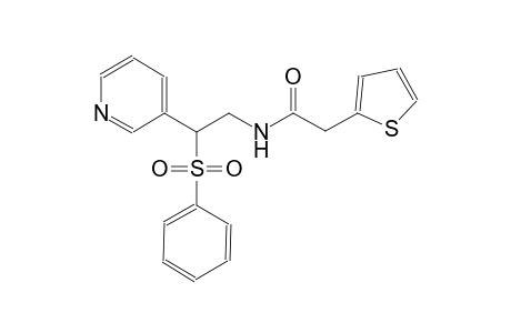 2-thiopheneacetamide, N-[2-(phenylsulfonyl)-2-(3-pyridinyl)ethyl]-