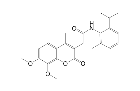 2-(7,8-dimethoxy-4-methyl-2-oxo-2H-chromen-3-yl)-N-(2-isopropyl-6-methylphenyl)acetamide