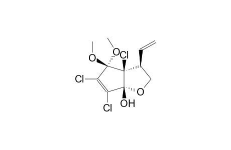 (+/-)-5,7,8-TRICHLORO-1BETA-HYDROXY-6,6-DIMETHOXY-4BETA-VINYL-2-OXABICYCLO[3.3.0]HEPT-7-ENE