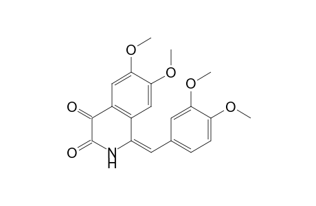 (1E)-1-[(3,4-dimethoxyphenyl)methylene]-6,7-dimethoxy-isoquinoline-3,4-dione