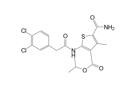 isopropyl 5-(aminocarbonyl)-2-{[(3,4-dichlorophenyl)acetyl]amino}-4-methyl-3-thiophenecarboxylate