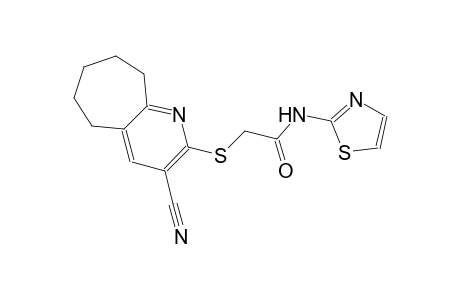 2-[(3-cyano-6,7,8,9-tetrahydro-5H-cyclohepta[b]pyridin-2-yl)sulfanyl]-N-(1,3-thiazol-2-yl)acetamide