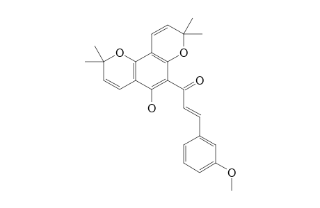1-(5-HYDROXY-2,2,8,8-TETRAMETHYL-2H,8H-PYRANO-[2,3-F]-CHROMEN-6-YL)-3-(3-METHOXYPHENYL)-PROPENONE