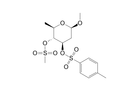 .alpha.-D-arabino-Hexopyranoside, methyl 2,6-dideoxy-, 4-methanesulfonate 3-(4-methylbenzenesulfonate)