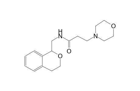 4-morpholinepropanamide, N-[(3,4-dihydro-1H-2-benzopyran-1-yl)methyl]-