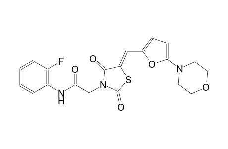 N-(2-fluorophenyl)-2-((5Z)-5-{[5-(4-morpholinyl)-2-furyl]methylene}-2,4-dioxo-1,3-thiazolidin-3-yl)acetamide