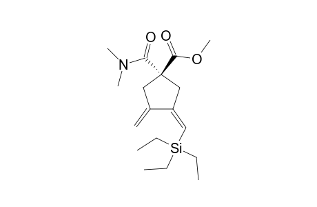 (Z)-1-CARBOMETHOXY-1-DIMETHYLCARBAMOYL-3-METHYLENE-4-TRIETHYL-SILYLMETHYLENE-CYCLOPENTANE