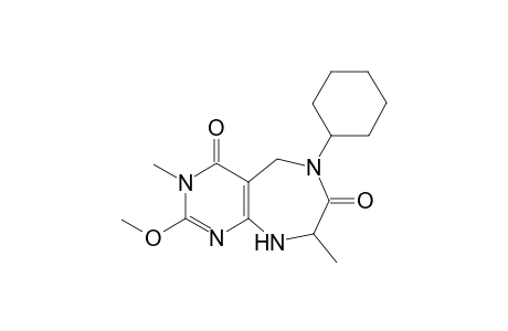 6-Cyclohexyl-2-methoxy-3,8-dimethyl-5,6,8,9-tetrahydro-3H-pyrimido[4,5-e][1,4]diazepine-4,7-dione