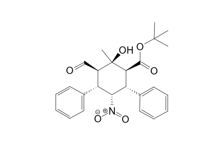 3-Formyl-2-hydroxy-2-methyl-5-nitro-4,6-diphenylcyclohexanecarboxylic acid tert-butyl ester