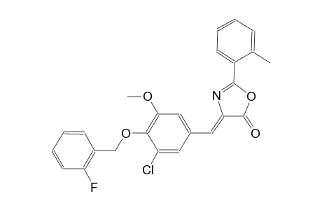 (4Z)-4-{3-chloro-4-[(2-fluorobenzyl)oxy]-5-methoxybenzylidene}-2-(2-methylphenyl)-1,3-oxazol-5(4H)-one