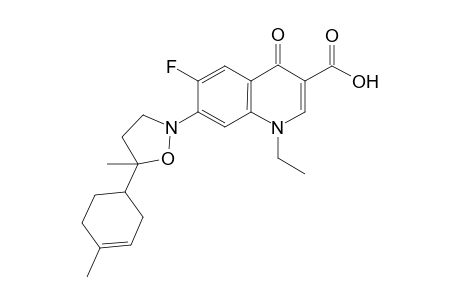1-Ethyl-6-fluoranyl-7-[5-methyl-5-(4-methylcyclohex-3-en-1-yl)-1,2-oxazolidin-2-yl]-4-oxidanylidene-quinoline-3-carboxylic acid