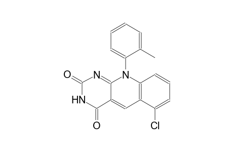 pyrimido[4,5-b]quinoline-2,4(3H,10H)-dione, 6-chloro-10-(2-methylphenyl)-