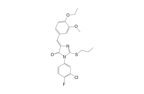 4H-imidazol-4-one, 3-(3-chloro-4-fluorophenyl)-5-[(4-ethoxy-3-methoxyphenyl)methylene]-3,5-dihydro-2-(propylthio)-, (5Z)-
