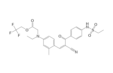 Glycine, N-[4-[2-cyano-3-[4-[(ethylsulfonyl)amino]phenyl]-3-oxo-1-propen-1-yl]-3-methylphenyl]-N-ethyl-, 2,2,2-trifluoroethyl ester