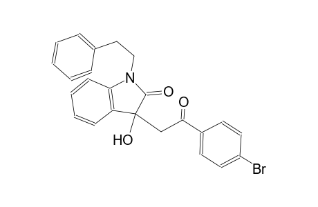 2H-indol-2-one, 3-[2-(4-bromophenyl)-2-oxoethyl]-1,3-dihydro-3-hydroxy-1-(2-phenylethyl)-