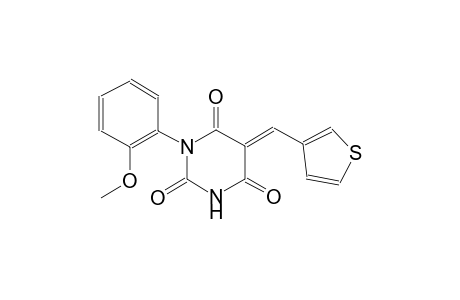 2,4,6(1H,3H,5H)-pyrimidinetrione, 1-(2-methoxyphenyl)-5-(3-thienylmethylene)-, (5E)-