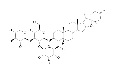 SCHIDIGERA-SAPONIN-A1;5-BETA-SPIROST-25(27)-EN-3-BETA-OL-3-O-BETA-D-XYLOPYRANOSYL-(1->3)-[BETA-D-GLUCOPYRANOSYL-(1->2)]-BETA-D-GLUCOPYRANOSIDE