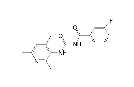 3-Fluoranyl-N-[(2,4,6-trimethylpyridin-3-yl)carbamoyl]benzamide
