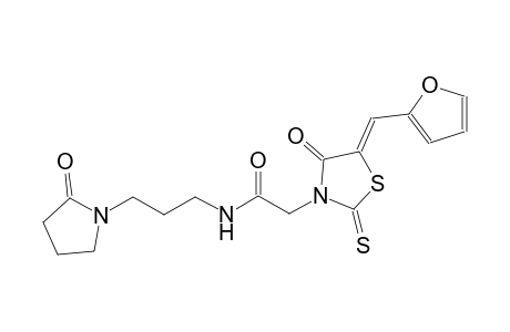3-thiazolidineacetamide, 5-(2-furanylmethylene)-4-oxo-N-[3-(2-oxo-1-pyrrolidinyl)propyl]-2-thioxo-, (5Z)-
