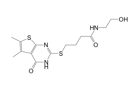 butanamide, 4-[(3,4-dihydro-5,6-dimethyl-4-oxothieno[2,3-d]pyrimidin-2-yl)thio]-N-(2-hydroxyethyl)-