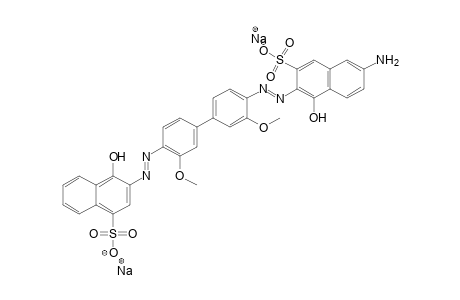 1-Naphthalenesulfonic acid, 3-[[4'-[(6-amino-1-hydroxy-3-sulfo-2-naphthalenyl)azo]-3,3'-dimethoxy[1,1'-biphenyl]-4-yl]azo]-4-hydroxy-, disodium salt