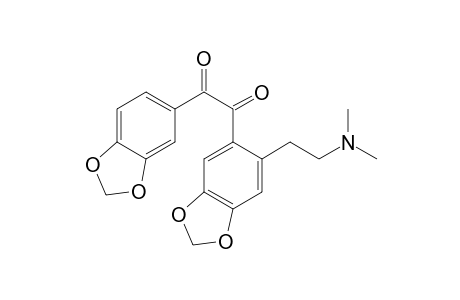 (2-[.beta.-(N,N-Dimethyl)aminoethyl]-4,5-methylenedioxyphenyl)(3,4-methylenedioxyphenyl)-ethanedione