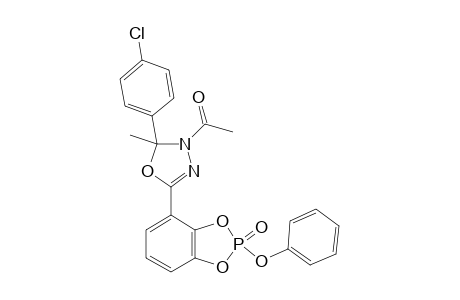 1-[2-(4-CHLOROPHENYL)-5-[2-(PHENOXY)-1,3,2-BENZODIOXA-PHOSPHOLE-4-YL-2-OXIDE]-2-METHYL-1,3,4-OXADIAZOLE-3(2H)-YL]-ETHANONE