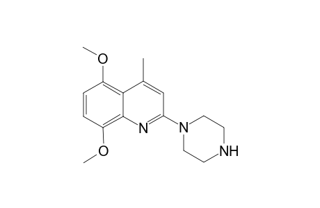 Quinoline, 5,8-dimethoxy-4-methyl-2-(1-piperazinyl)-