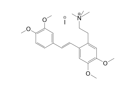 (2-[2-[2-(3,4-dimethoxy-phenyl)-vinyl]-4,5-dimethoxy-phenyl]-ethyl)-trimethyl-ammonium iodide