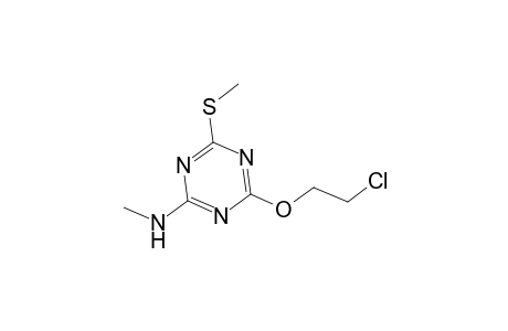 4-(2-Chloroethoxy)-N-methyl-6-(methylsulfanyl)-1,3,5-triazin-2-amine