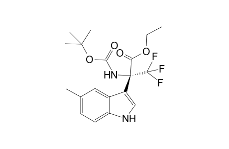 (R)-Ethyl 2-[(tert-butoxycarbonyl)amino]-3,3,3-trifluoro-2-(5-methyl-1H-indol-3-yl)propanoate